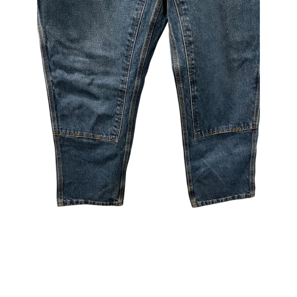 VTG 90's Key Western Double Knee Carpenter Cargo Jeans Size 36x30 Denim Blue